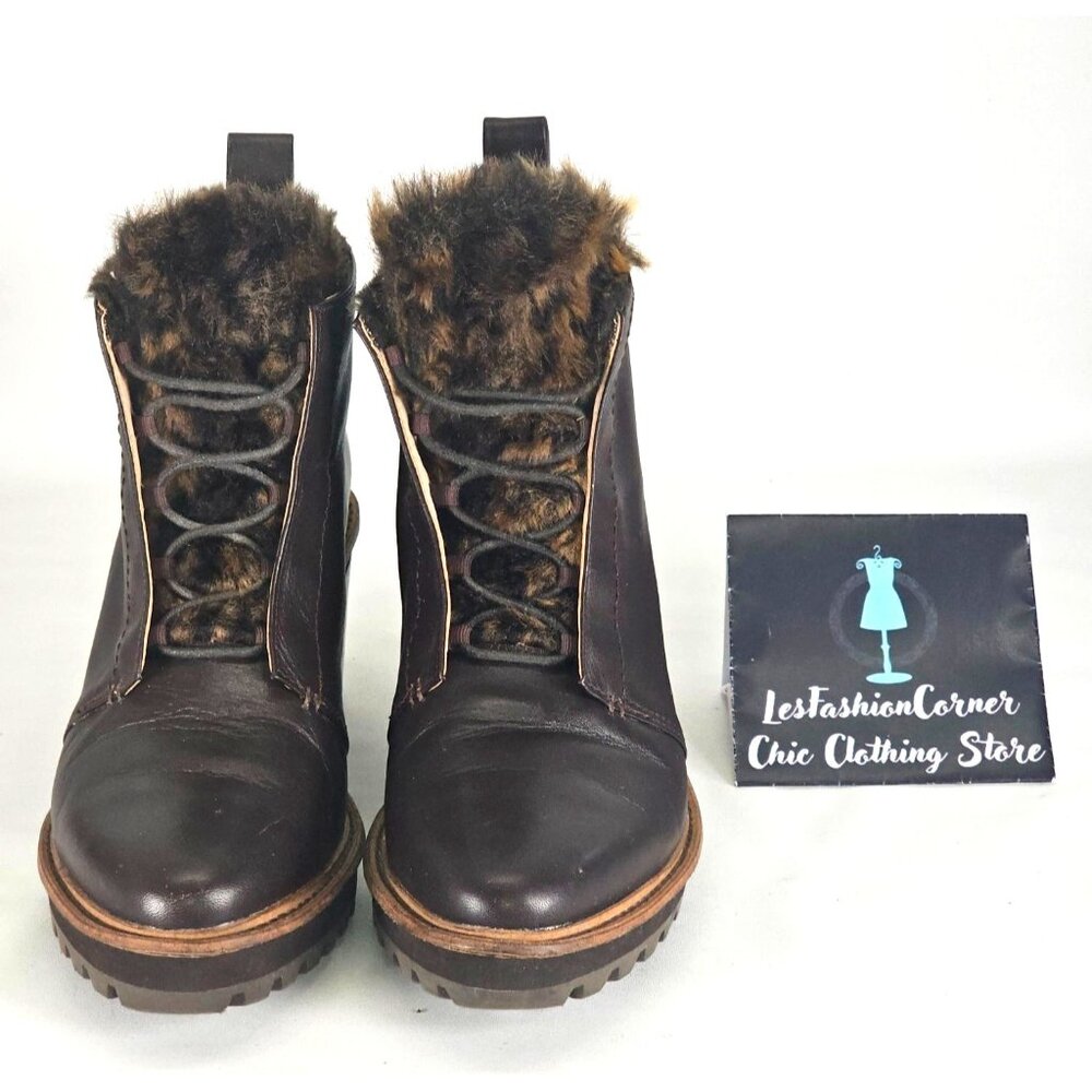 Kelsi Dagger Women's Brown Leather  Brooklyn Patterson Hiking Boots Size 10 286 - Picture 12 of 16